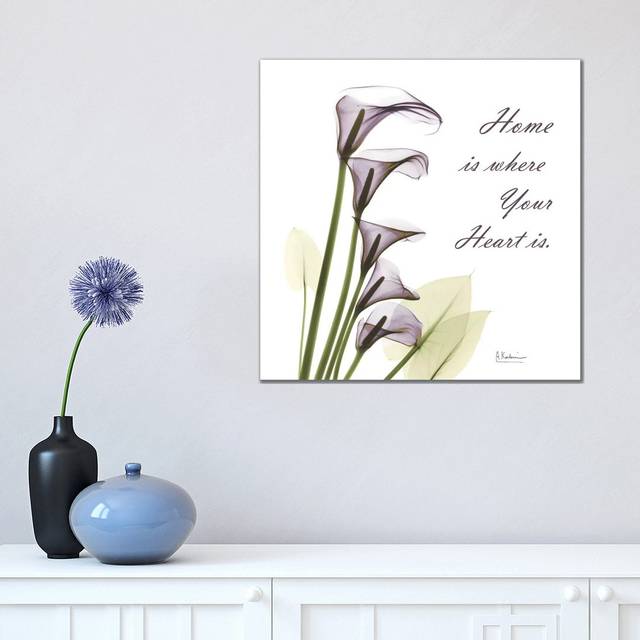 Calla Lilies Home - Wrapped Canvas Painting (45.72 cm H x 45.72 cm W x 3.175 cm D)