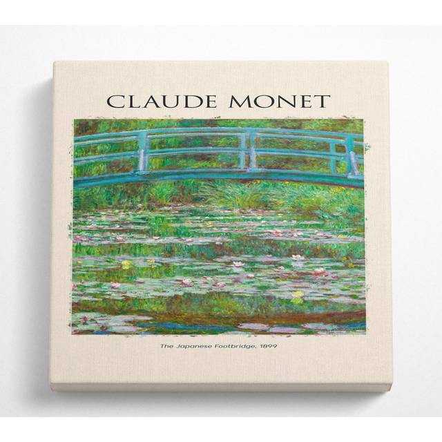 The Japanese Footbridge, 1899 By Claude Monet - Wrapped Canvas Art Prints (50.8cm H x 50.8cm W x 10cm D)