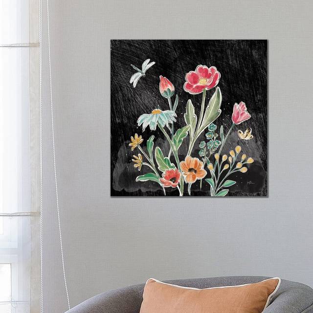 Boho Field III Black by Janelle Penner - Wrapped Canvas Graphic Art (66.04 cm H x 66.04 cm W x 1.91 cm D)