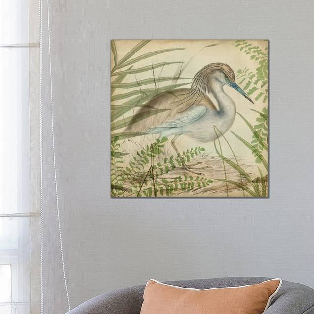 Heron & Ferns II (66.04cm H x 66.04cm W x 3.81cm D)