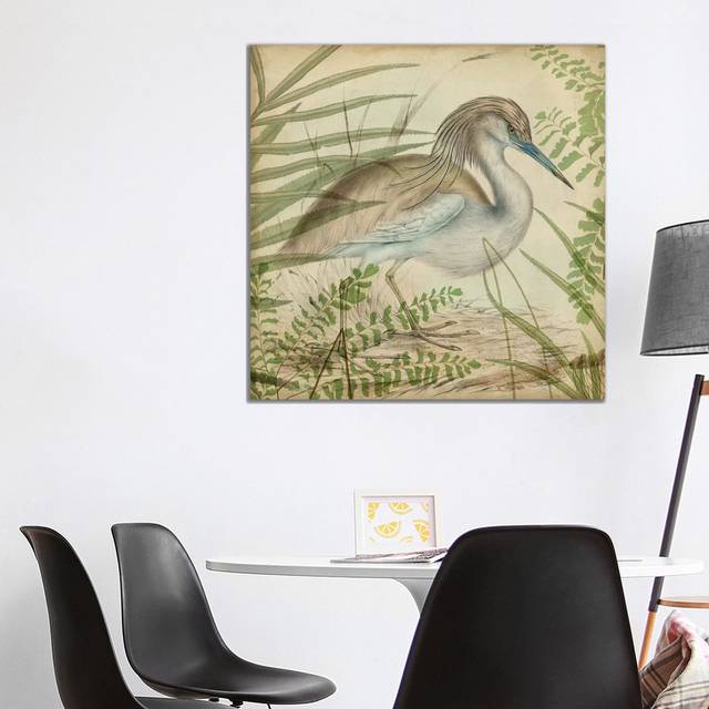 Heron & Ferns II (93.98cm H x 93.98cm W x 3.81cm D)