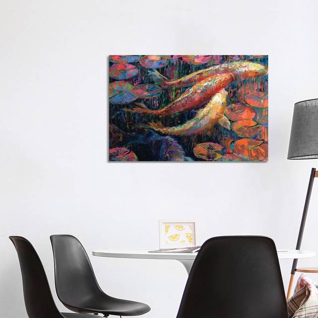 Japanese Inks by Iris Scott - Wrapped Canvas Graphic Art (66.04cm H x 101.6cm W x 1.905cm D)