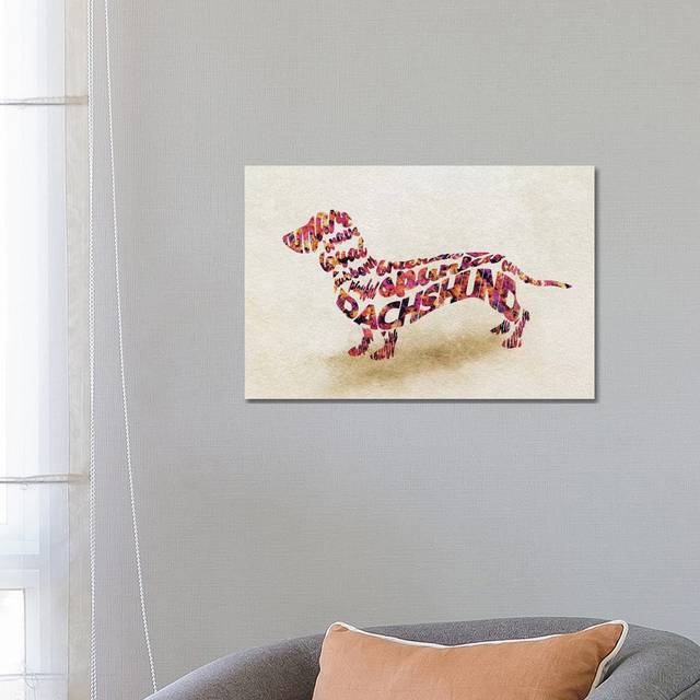 Dachshund by Ayse Deniz Akerman - Wrapped Canvas Art Prints (45.72cm H x 66.04cm W x 3.81cm D)