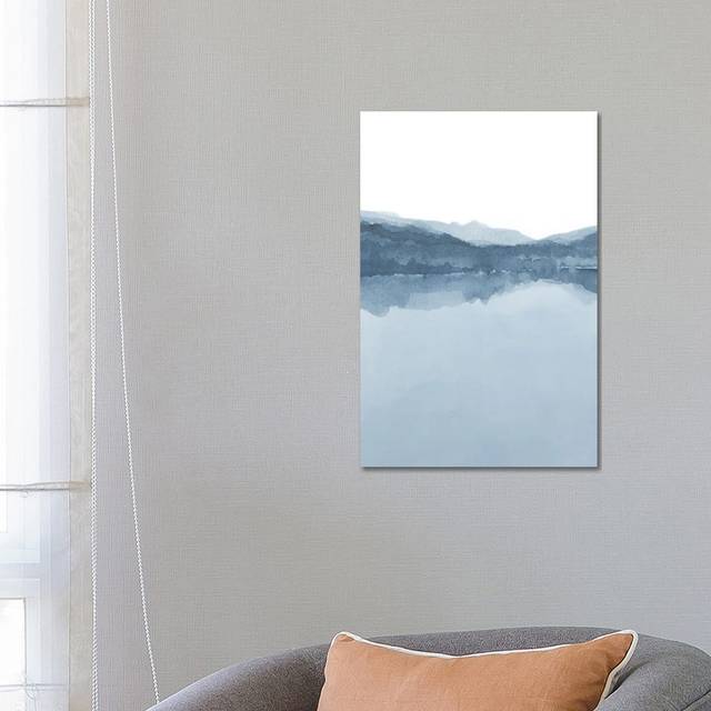 Watercolor Landscape III Shades of Blue - 1/2 by Nouveau Prints - Wrapped Canvas Art Prints (66.04cm H x 45.72cm W)