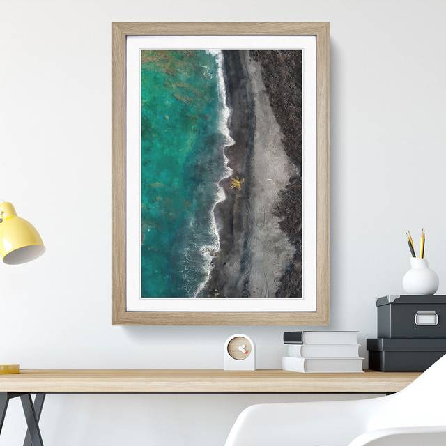 The Wonders of Hawaii - Picture Frame Graphic Art - Oak (36cm H x 27cm W x 2cm D)