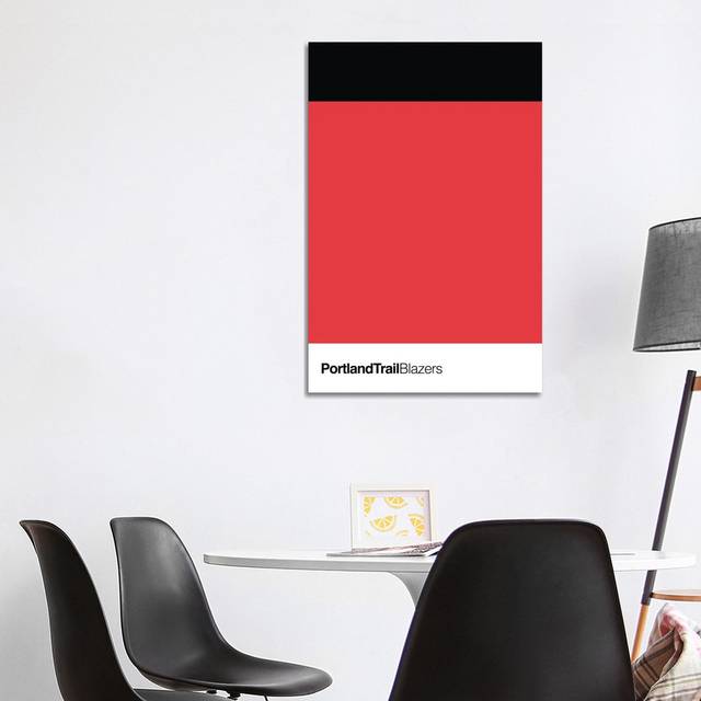 Portland Trail Blazers Basketball - Wrapped Canvas Graphic Art (101.6 cm H x 66.04 cm W x 3.175 cm D)