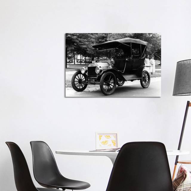 1920s Model T Ford Touring Car Automobile on Display During Parade - Wrapped Canvas Photograph (101.6 cm H x 66.04 cm W x 3.175 cm D)