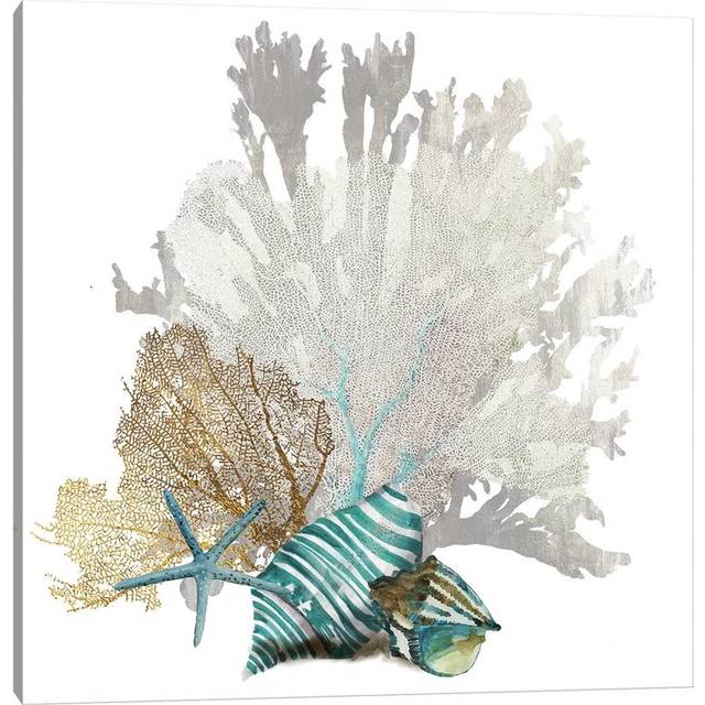 &#39;Coral Iv&#39; by Pink Pank Punk 1 piece Wrapped Canvas Painting Print (45.72cm H x 45.72cm W x 3.81cm D)