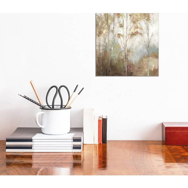 Fine Birch II by Allison Pearce - Painting Print on Canvas - No Frame (30.48 cm H x 30.48 cm W)