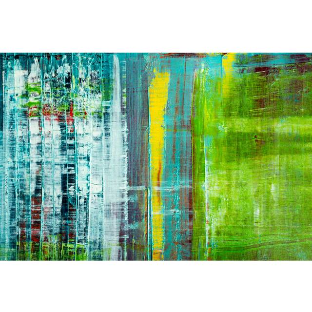 Abstract Painted Canvas. Oil Paints On A Palette. (30cm H x 46cm W x 3.8cm D)