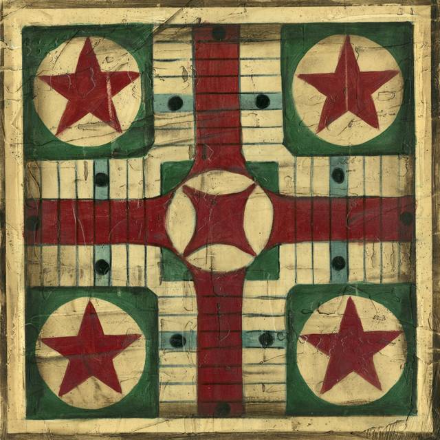 Small Antique Parcheesi by Ethan Harper - Wrapped Canvas Art Prints (51cm H x 51cm W x 3.8cm D)