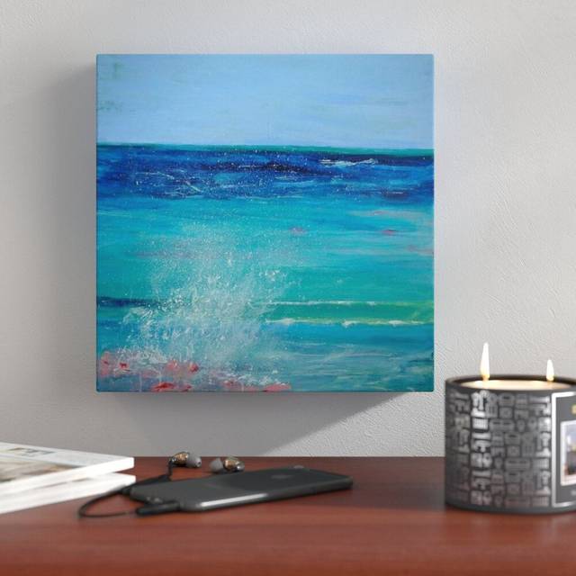 'Abstract Village' by Valerie Johnson Painting Print on Wrapped Canvas (25cm H x 25cm W)