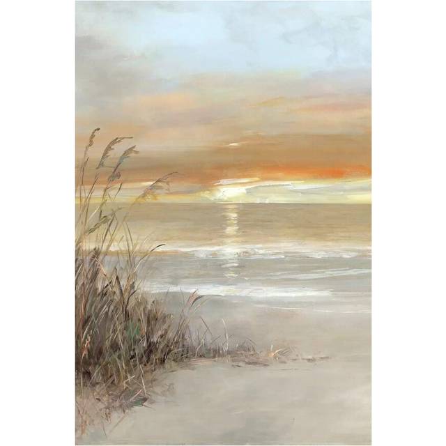 'Malibu Sunset' Oil Painting Print on Wrapped Canvas (101.6 cm H x 66.04 cm W x 3.175 cm D)