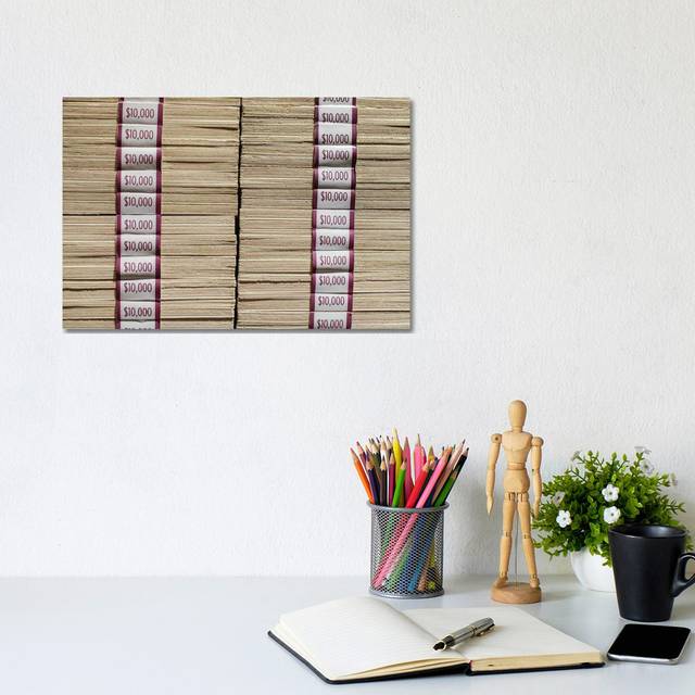 Prints of Money at the Mob Museum, Las Vegas, Nevada. USA by Julien McRoberts - Wrapped Canvas Photograph (20.32cm H x 30.48cm W x 1.905cm D)