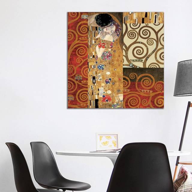 Klimt Details (The Kiss) - Print (93.98 cm H x 93.98 cm W x 1.91 cm D)