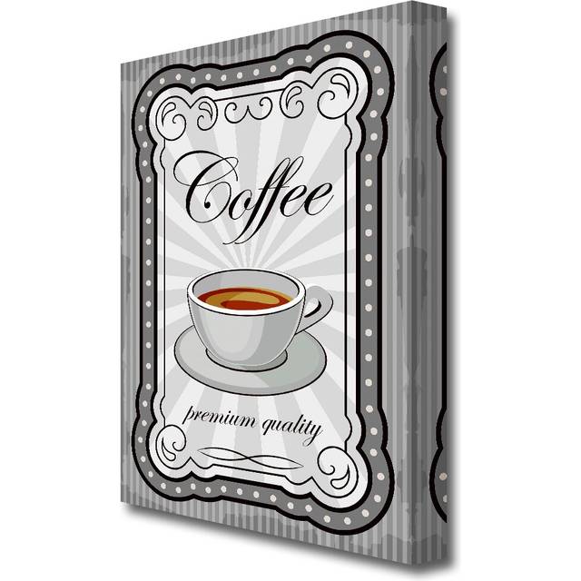 Coffee Premium Quality Kitchen - Wrapped Canvas Graphic Art Print (50.8 cm H x 35.6 cm W)