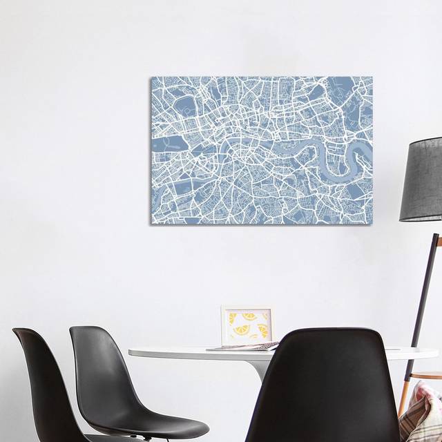 London Map II by Michael Tompsett - Wrapped Canvas Art Prints (101.6cm H X 66.04cm W)