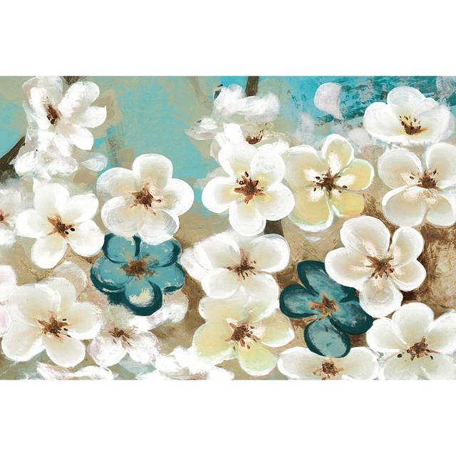 Large Flowers - Wrapped Canvas Art Prints (20cm H x 30cm W x 3.8cm D)