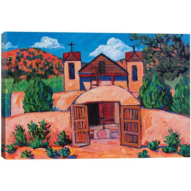 'El Santuario De Chimayo, New Mexico' Painting Print on Wrapped Canvas (66.04 cm H x 45.72 cm W x 3.175 cm D)