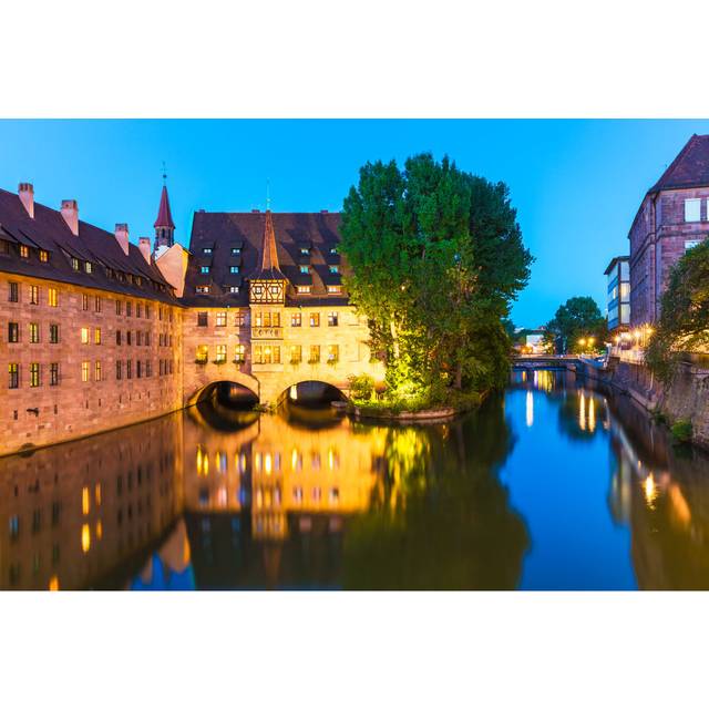 Blissfield Evening Scenery Of Nuremberg by Scanrail - Wrapped Canvas Photograph (20cm H x 30cm W x 3.8cm D)