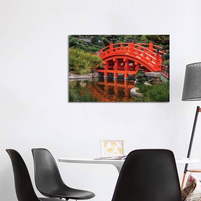 Red Bridge Nan Lian Garden Diamond Hill Kowloon Hong Kong China by Michael DeFreitas - Wrapped Canvas Photograph (101.6 cm H x 66.04 cm W x 1.91 cm D)