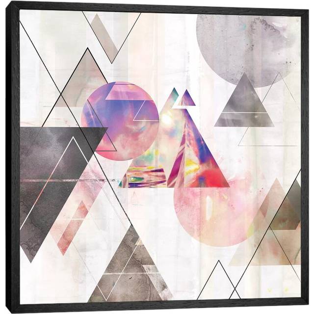 Holographic I by Isabelle Z - Graphic Art Print on Canvas - Black Framed (66.04 cm H x 66.04 cm W)