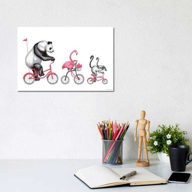Pink Trio by AmÃ©lie Legault - Wrapped Canvas Graphic Art (20.32 cm H x 30.48 cm W)