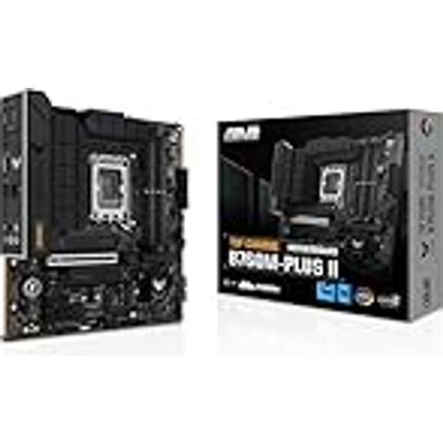 ASUS TUF Gaming B760M-PLUS II moderkort Intel B760 LGA 1700 mATX (PCIe 5.0, M.2 4.0, DDR5, 2.5 Gb Ethernet, DP, HDMI, SATA 6 Gbps, USB-typ-C, Thunderbolt (USB4), Aura Sync)