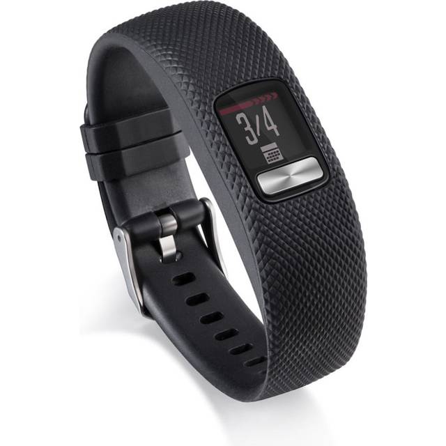 Garmin Vivofit 4 klockarmband träningsklocka i TPE och TPU material halkfri textur - Svart och storlek S