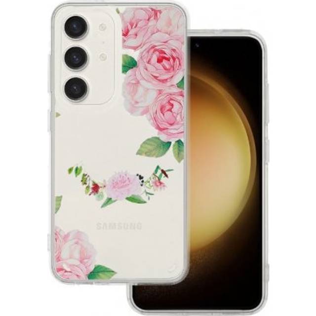 Samsung Galaxy S24 ULTRA Skal Transparent Design Rosa Rosor