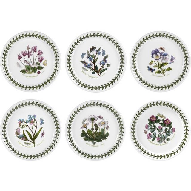 "LIKE-NEW Portmeirion Botanic Garden - 5"" Bread and Butter Plates - Set of 6"
