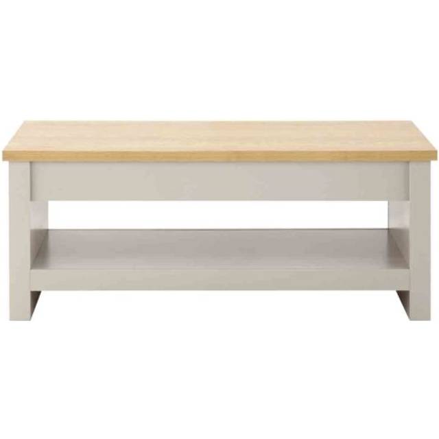 GFW Lancaster Grey Lift Up Coffee Table - 47 x 105 x 42cm
