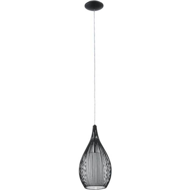 Eglo Teardrop Shaped Single Pendant - Black/White, Black