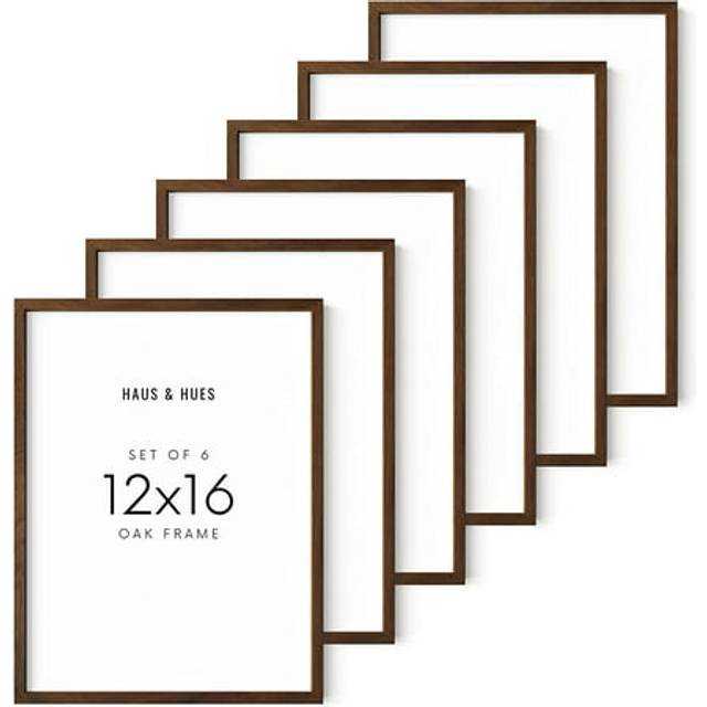 HAUS AND HUES 12x16 Picture Frame  Set of 6 12 x 16 Picture Frame Sets For Wall Collage  Frame 12x16 Wood Picture Frames Wall D