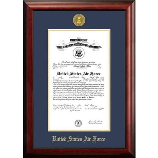 Campus Images AFCG0018.5x11 8.5 x 11 in. Patriot Frames Air Force Certificate Mahogany Frame with Gold Medallion