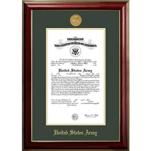 Campus Images ARCCL00111x14 11 x 14 in. Patriot Frames Army Certificate Classic Mahogany Frame with Gold Medallion