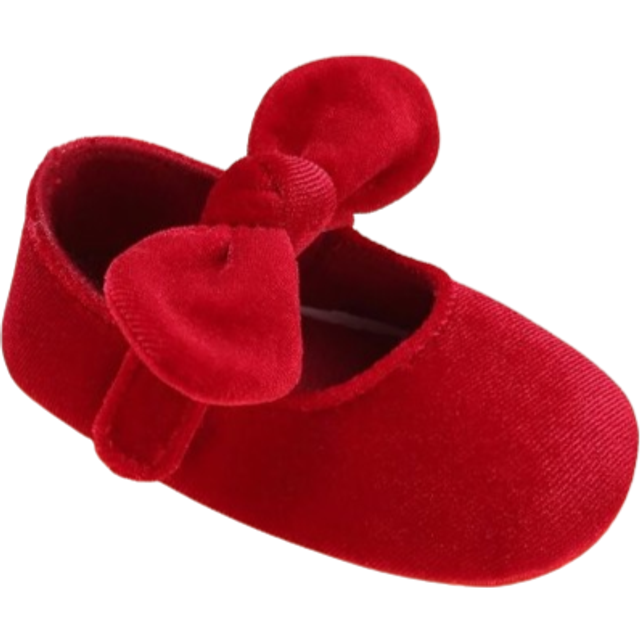 Baby rosett-utsmyckade lägenheter - Röd (EUR19,EUR20,EUR21)