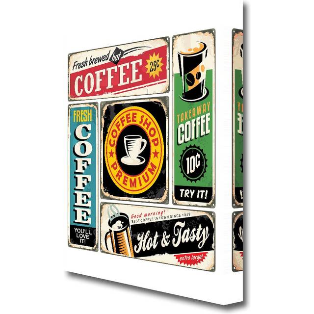 Coffee Shop Premium - Wrapped Canvas Advertisement Print (101.6 cm H x 66 cm W)