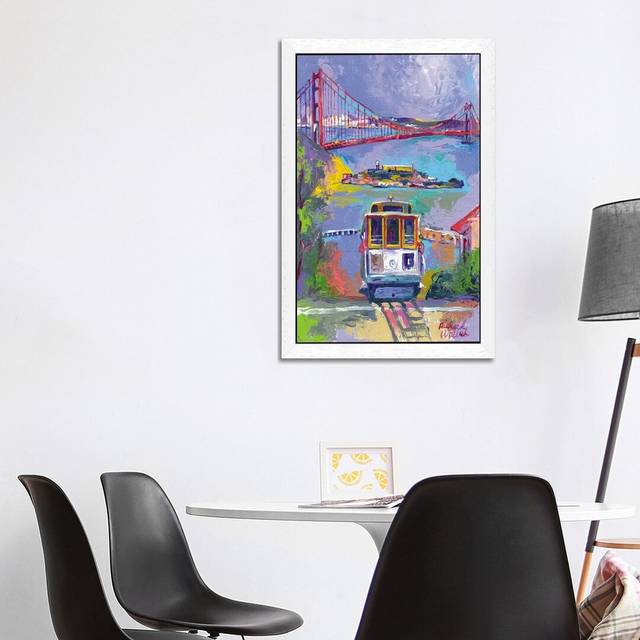San Francisco by Richard Wallich - Painting Print on Canvas - White Framed (152.5 cm H x 101.5 cm W)