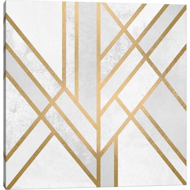 Art Deco Geometry by Elisabeth Fredriksson - Graphic Art Print on Canvas - No Frame (93.98 cm H x 93.98 cm W x 3.175 cm D)