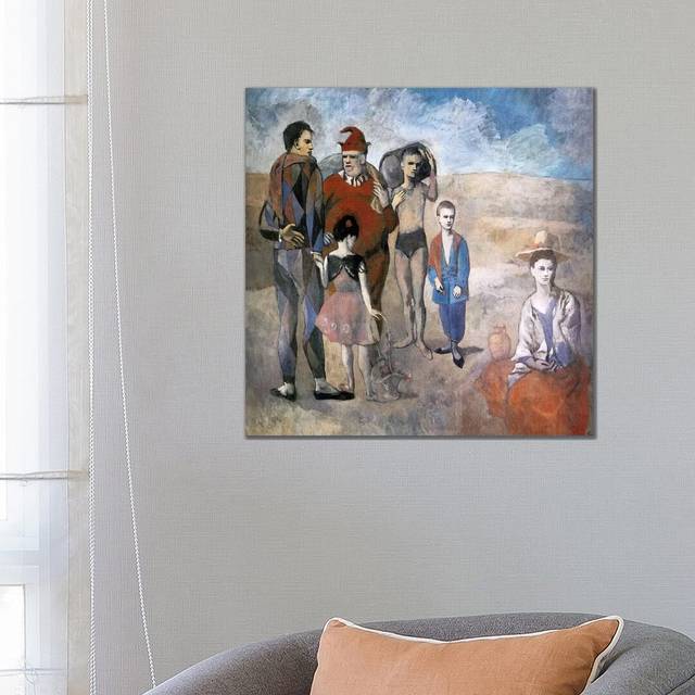 Family of Saltimbanques by Pablo Picasso - Painting Print on Canvas - Wrapped Canvas (66.04cm H x 66.04cm W x 3.81cm D)