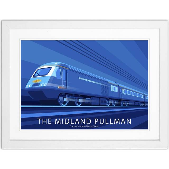 Hst Pulman Travel Art Print By Stephen Millership A1 / Canvas - White Framed Paper (25cm H x 34cm W x 3cm D)