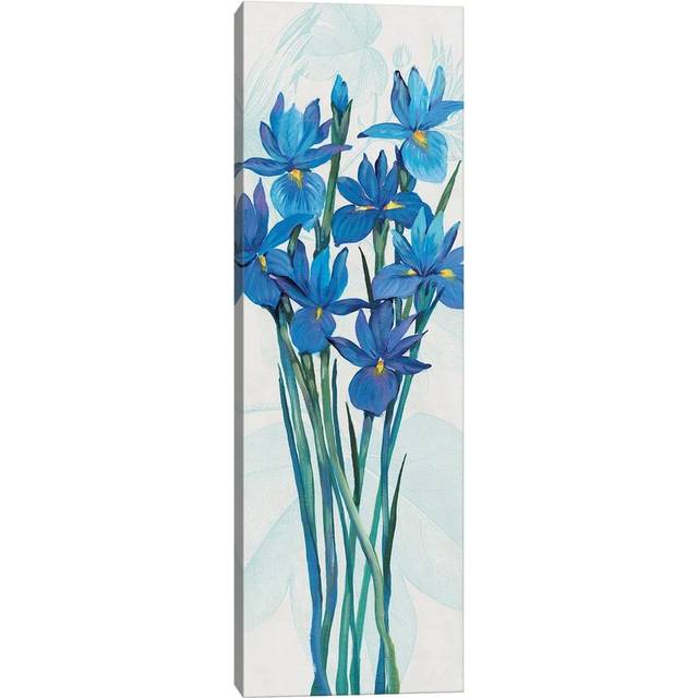 Blue Iris Panel II by Tim Otoole - Wrapped Canvas Art Prints (152.4cm H x 50.8cm W x 3.81cm D)