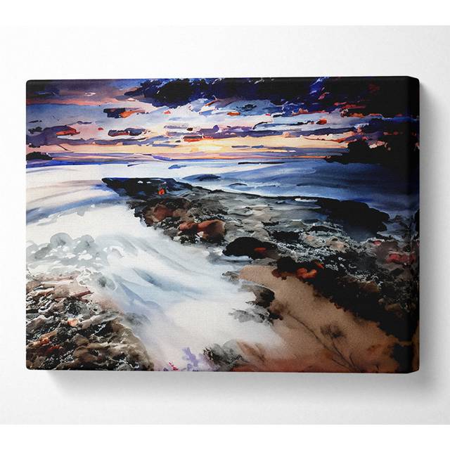 The Path of the Ocean Swell - Wrapped Canvas Art Prints - Multicolour (50.8cm H x 81.3cm W)
