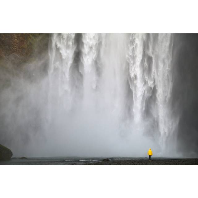 Huge Waterfall - Wrapped Canvas Photograph (20cm H x 30cm W x 3.8cm D)