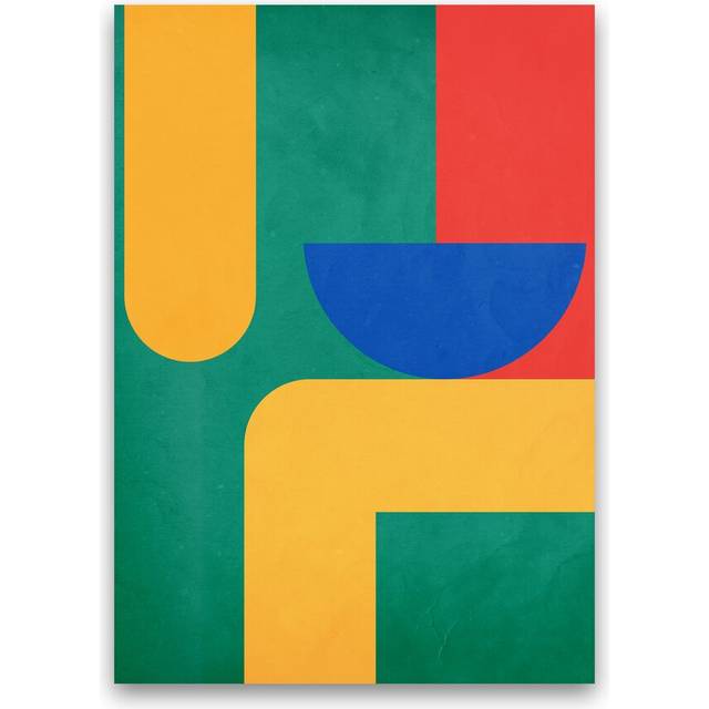 Abstract Pair Left Original A - Graphic Art Print on Paper - No Frame (42cm H x 29.7cm W x 4cm D)