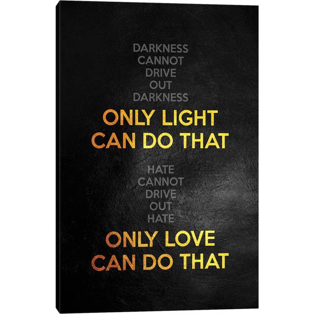MLK Inspirational Quote by Adrian Baldovino - Wrapped Canvas Painting (30.48 cm H x 45.72 cm W)