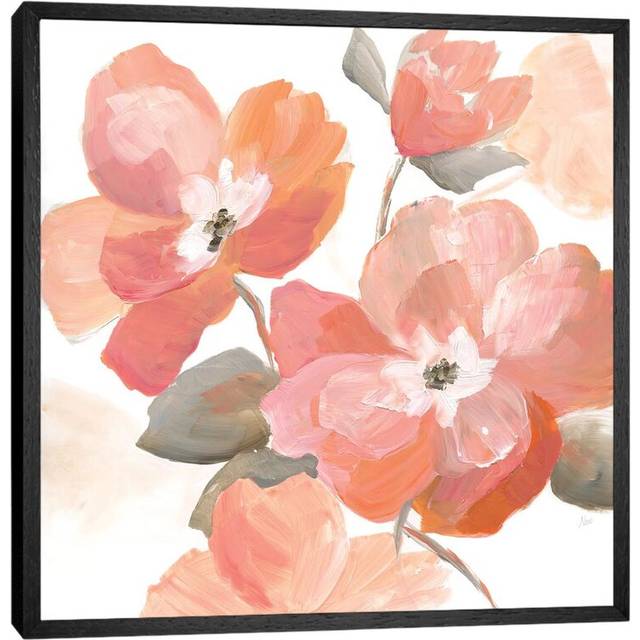 Coral Fantasy I by Nan - Graphic Art Print on Canvas - Black Framed (93.98cm H x 93.98cm W x 3.81cm D)