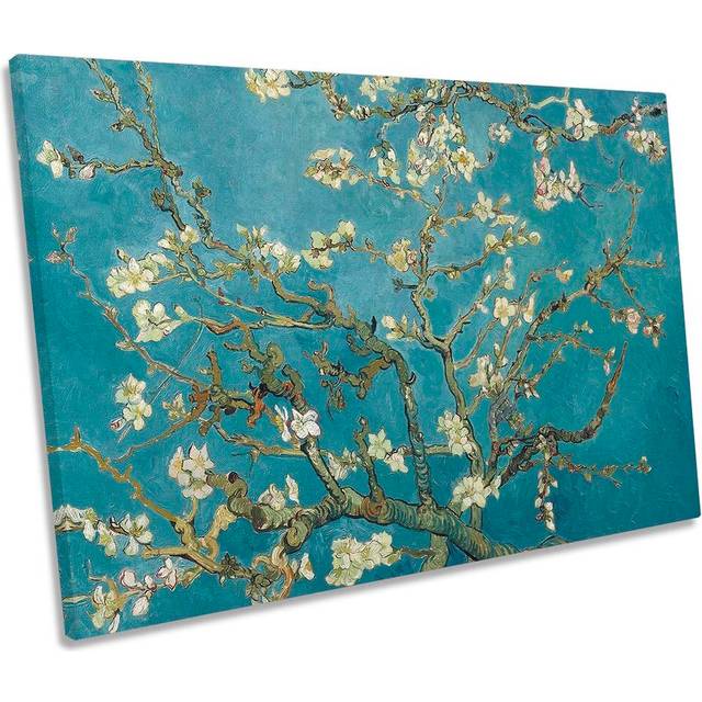 Vincent Van Gogh Almond Blossom Canvas Wall Art Print (40.6cm H x 61cm W x 2cm D)