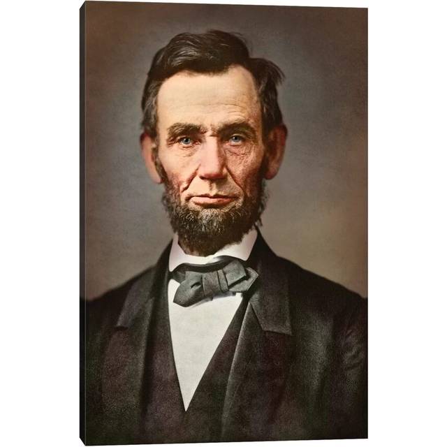 Vintage Portrait of President Abraham Lincoln by Stocktrek Images - Wrapped Canvas Art Prints (45.72cm H x 30.48cm W)